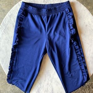 Topshop Women’s Super Cozy Navy Pants With Trim Details Size 8